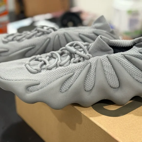 Adidas Gray Athletic Shoes with Unique Sole Design - Picture 2 of 6